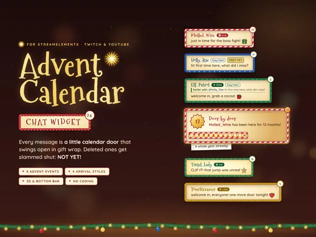Advent Calendar Chat chat widget preview