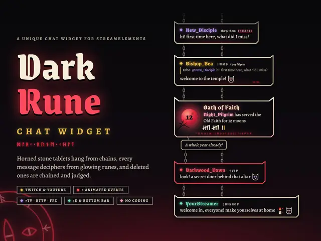 Dark Rune Chat chat widget preview
