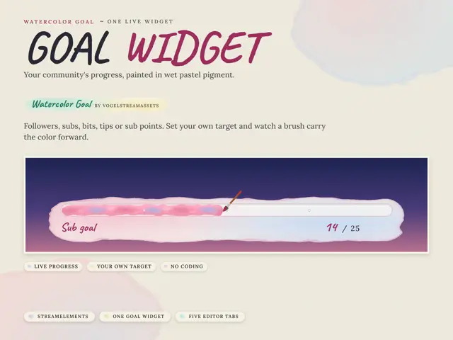 Watercolor Goal goal bar preview