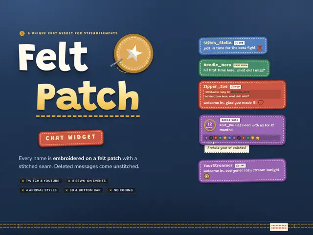 Felt Patch Chat chat widget preview