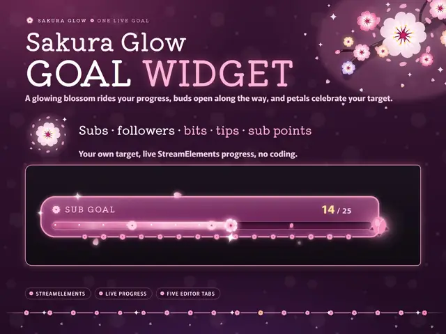Sakura Glow Goal goal bar preview