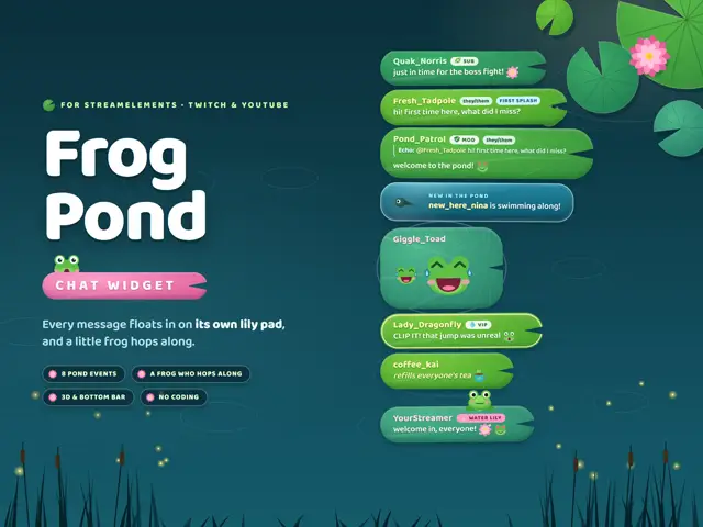 Frog Pond Chat chat widget preview