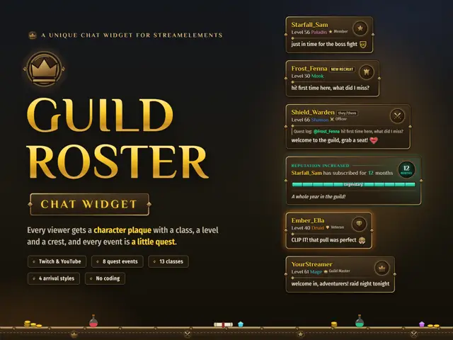 Guild Roster Chat chat widget preview