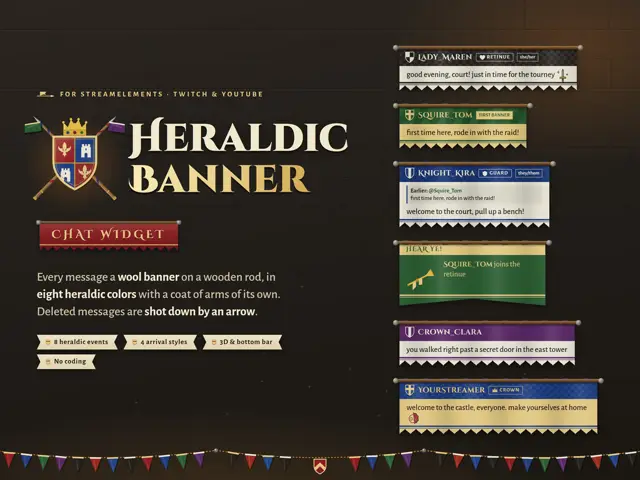 Heraldic Banner Chat chat widget preview