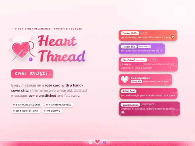 Heart Thread Chat chat widget preview