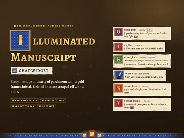 Illuminated Manuscript Chat chat widget preview