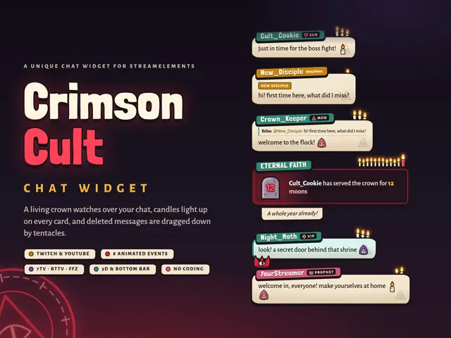 Crimson Cult Chat chat widget preview