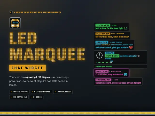 LED Marquee Chat chat widget preview