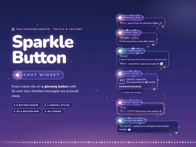 Sparkle Button Chat chat widget preview