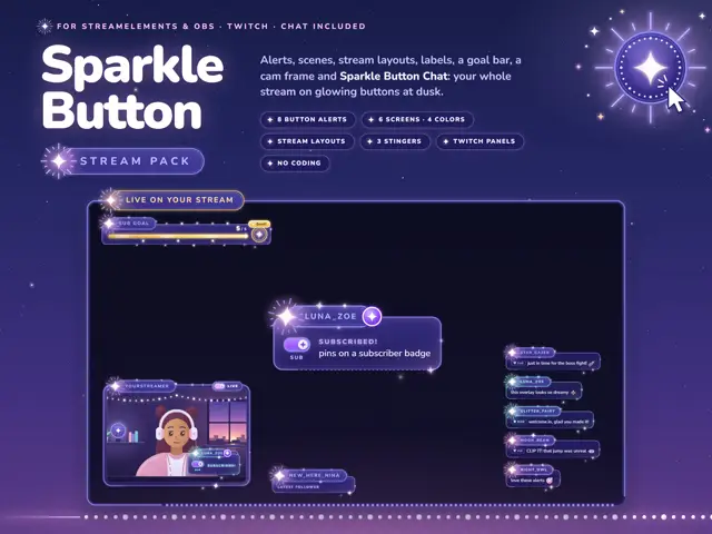 Sparkle Button Stream Pack stream pack preview