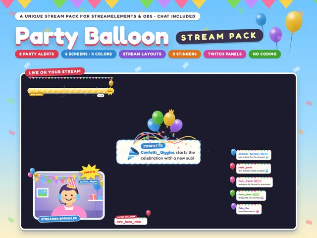 Party Balloon Stream Pack stream pack preview