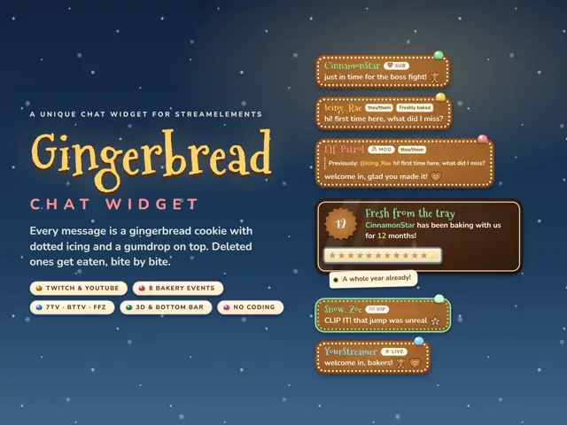 Gingerbread Chat chat widget preview