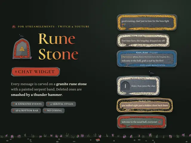 Rune Stone Chat chat widget preview