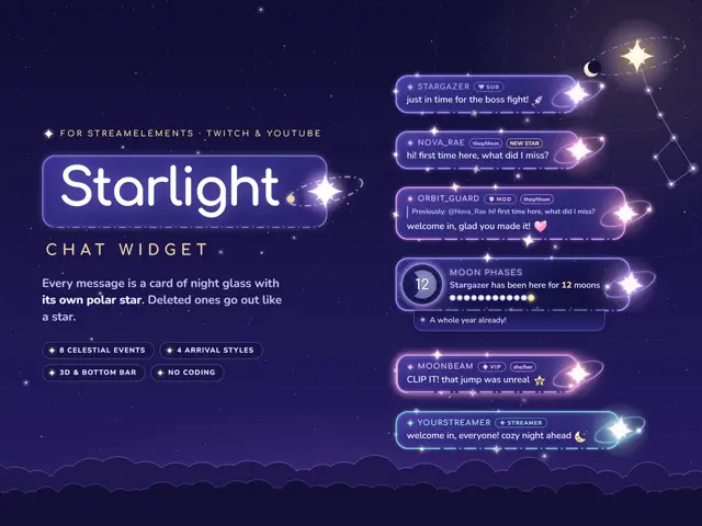 Starlight Chat chat widget preview