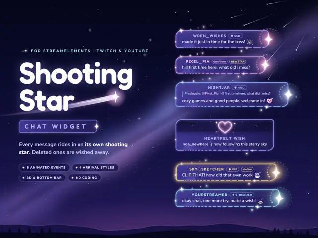 Shooting Star Chat chat widget preview