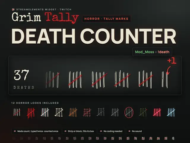 Grim Tally widget preview