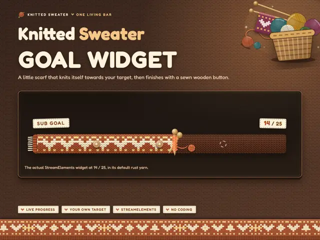 Knitted Sweater Goal goal bar preview