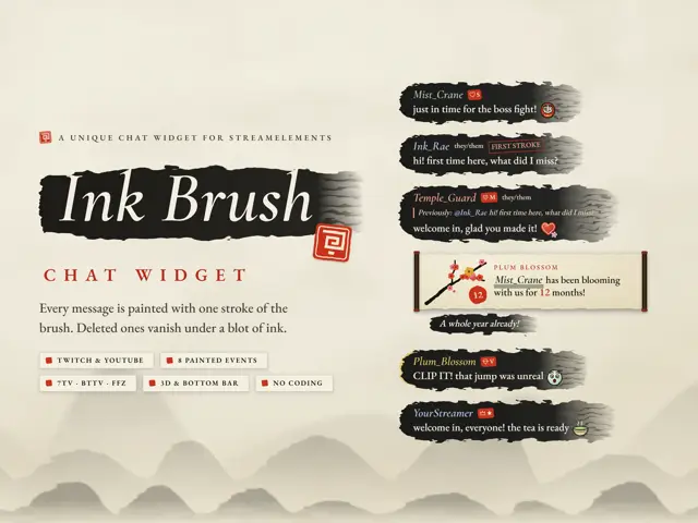 Ink Brush Chat chat widget preview