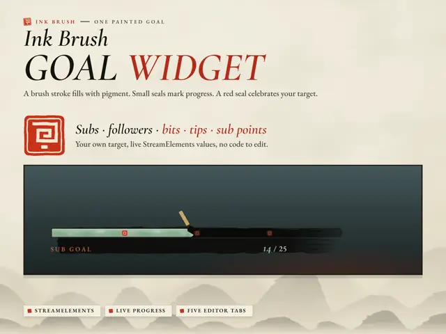Ink Brush Goal goal bar preview