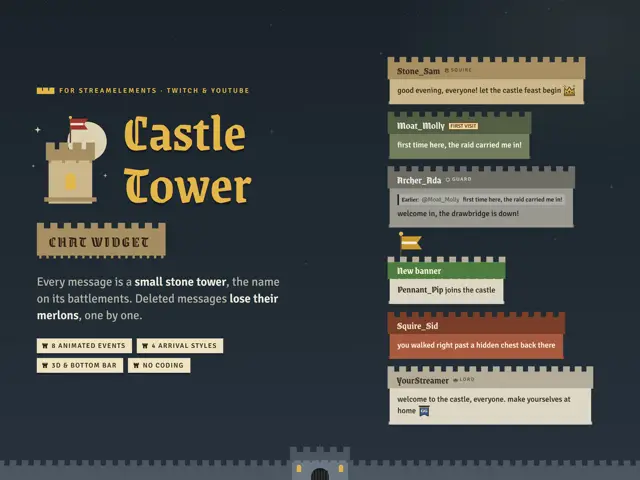 Castle Tower Chat chat widget preview
