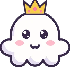 Ghost with a golden crown
