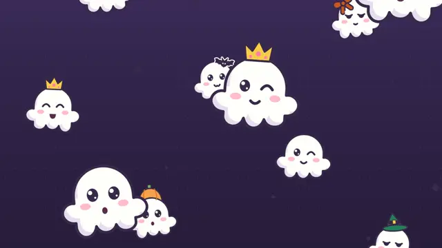 The night band covers the whole screen, ghosts float across it