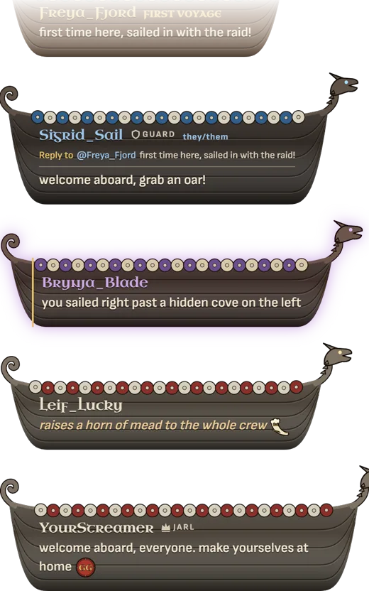 Longship Chat animated chat widget preview