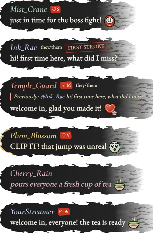 Ink Brush Chat animated chat widget preview